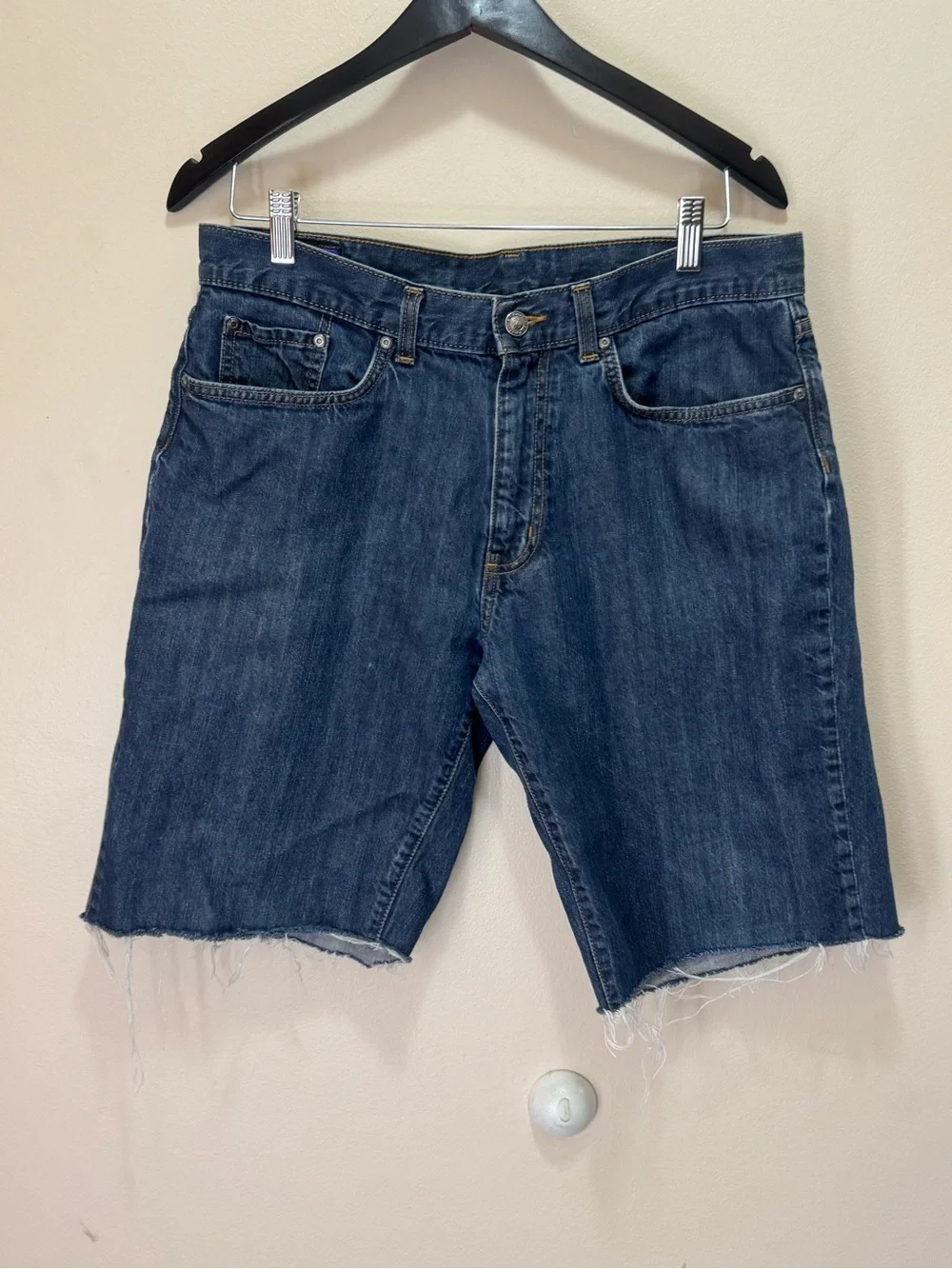 Vintage Patagonia Organic Cotton Cut-Off Denim Jean Shorts.